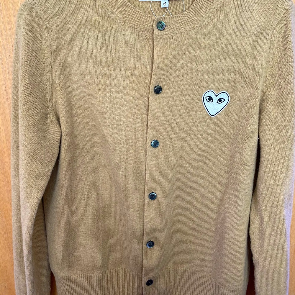 Comme Des Garcon Play Beige Cardigan